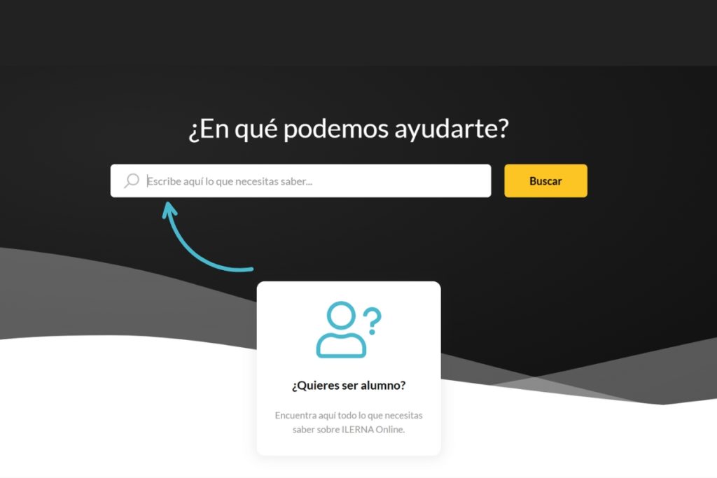 Pantalla principal del centro de ayuda de iLERNA