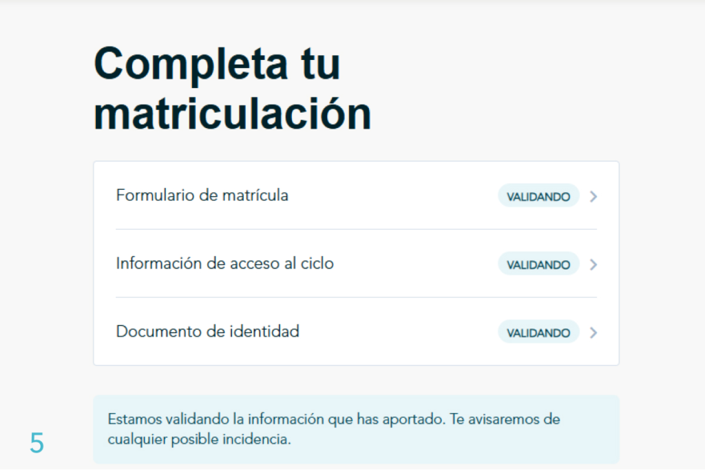 Documentación a aportar matrícula ilerna