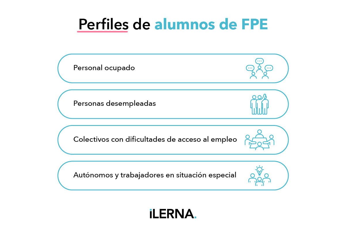 Perfiles del alumnado al que se dirige la FPE