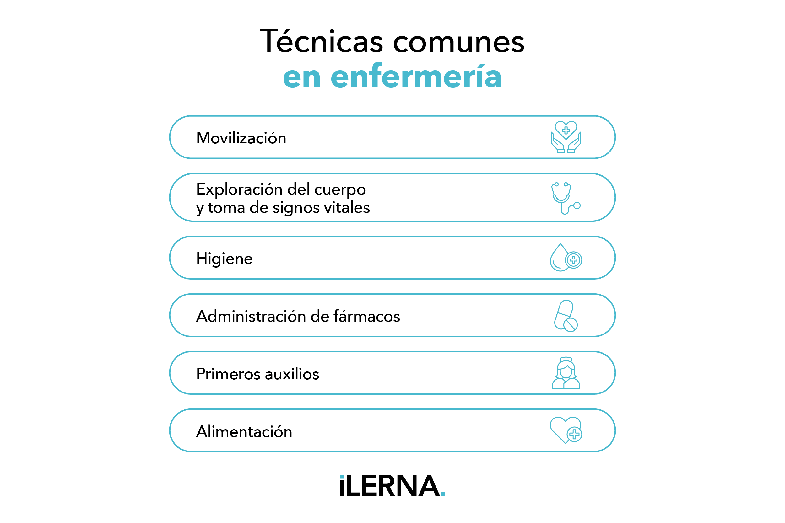 Tipos de técnicas comunes en enfermería