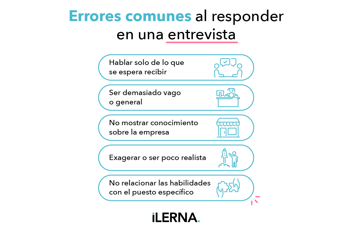 Errores comunes al responder a preguntas en una entrevista de trabajo