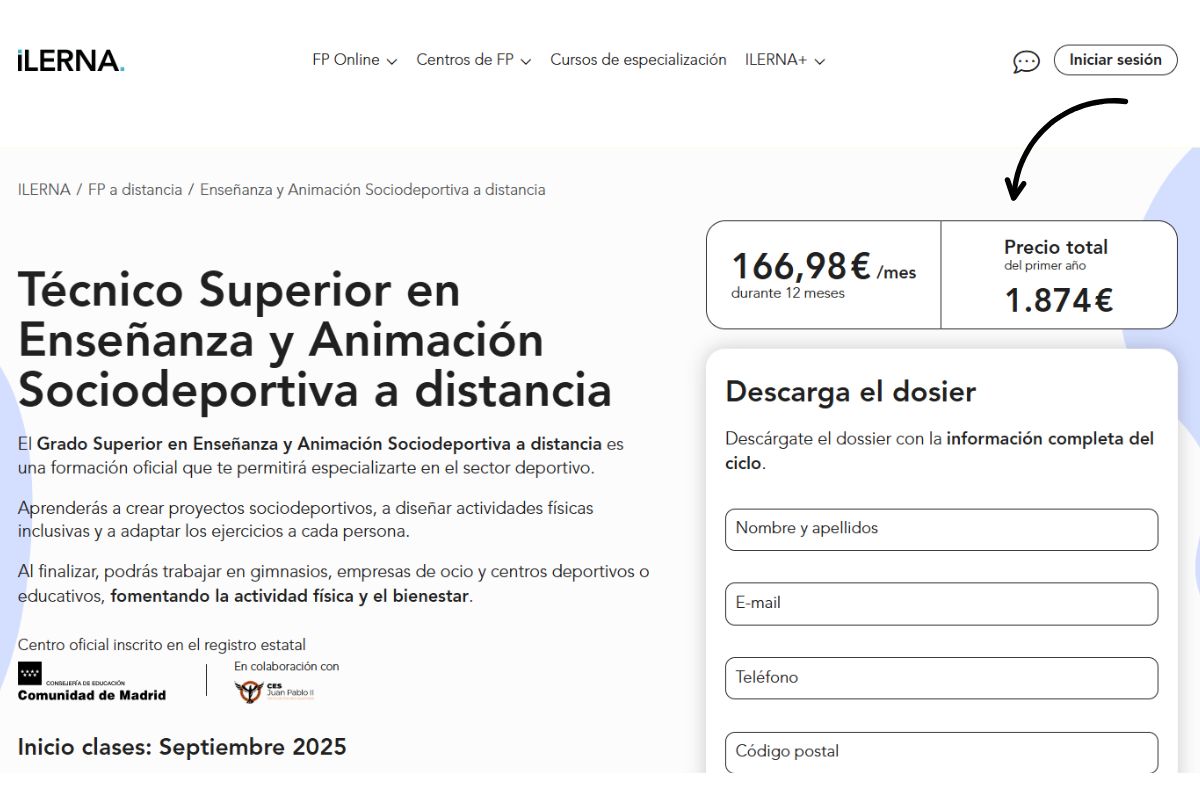 Consultar los precios de iLERNA Online