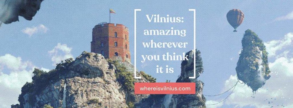 Imagen que muestra la campaña de marketing turístico para promocionar Vilna, la capital de Lituania 
