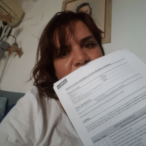 Alumna titulada de TCAE