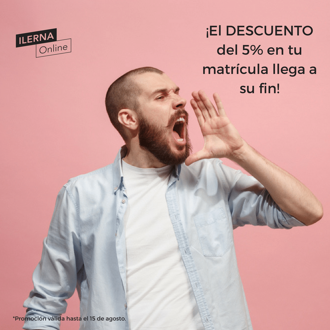 ¡El descuento del 5% en tu matrícula finaliza el 15 de agosto!