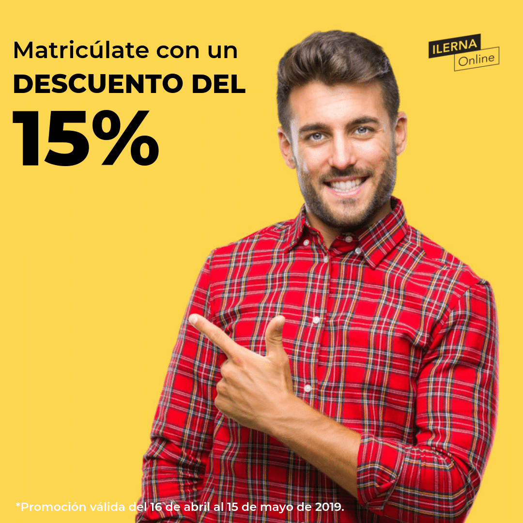 ¡Matricúlate con un descuento del 15%!
