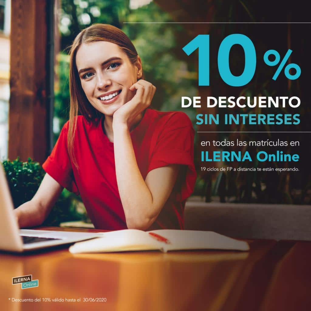 Matricúlate en ILERNA Online con descuento y financia tu matrícula sin intereses